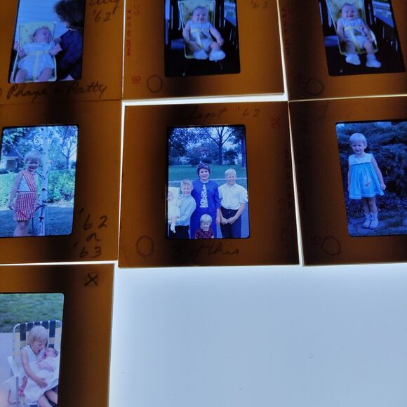 Summer 1962 Baby Kodachrome Color Lot Of 7 Orig 35mm slides Vtg Midwest - Picture 1 of 10